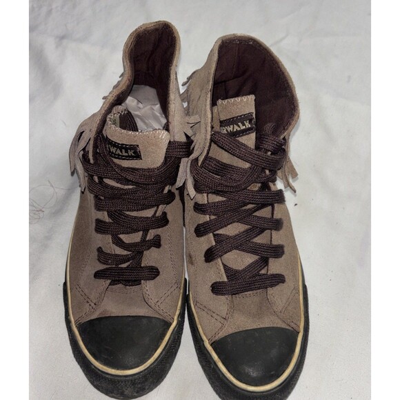 Converse Air Walk Shoes High Top Fringe Brown Skater Distressed Festival - Picture 2 of 14